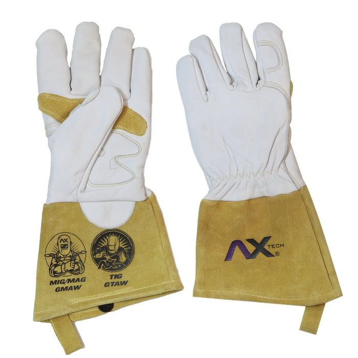 Guantes De Soldar Tig De Piel Calidad Premium AXT-GP6040-MT