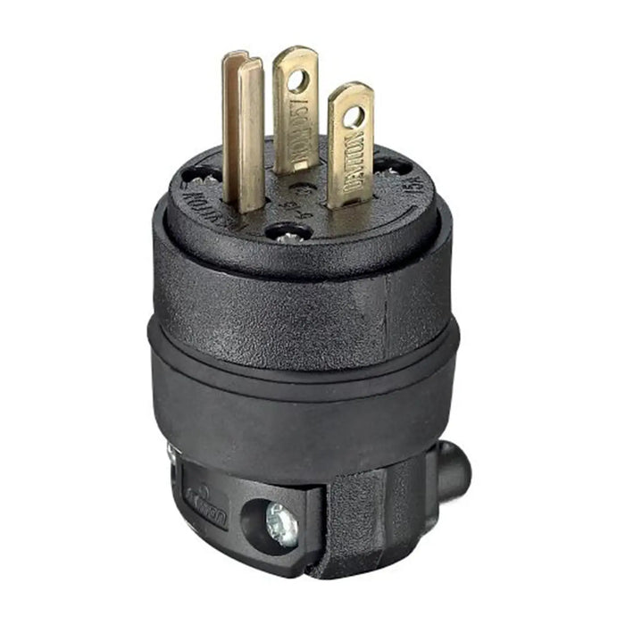 Clavija Negra Leviton De Hule