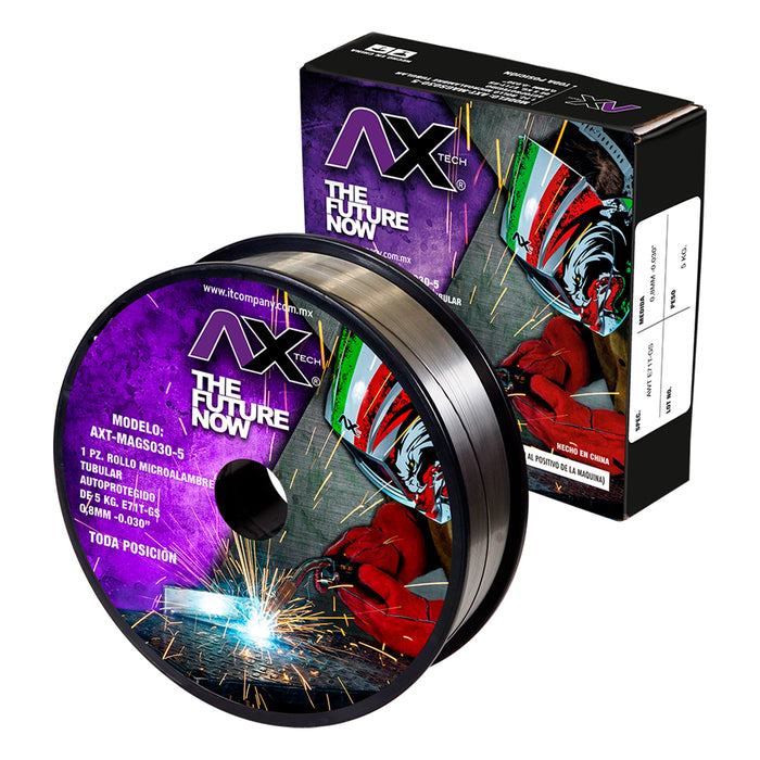 Rollo De Microalambre Tubular (No Gas), 2Lb, 0.030" E71T-Gs AXT-MAGS030
