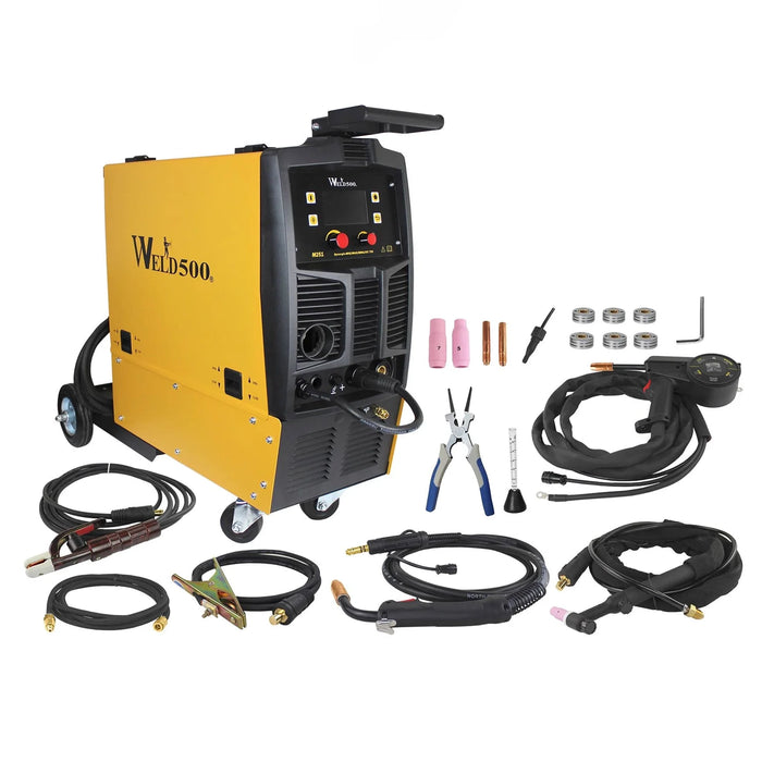 Soldadora Inversor 250A (GMAW Y FCAW), electrodo revestido (SMAW) y Tig (GTAW) M251LCD