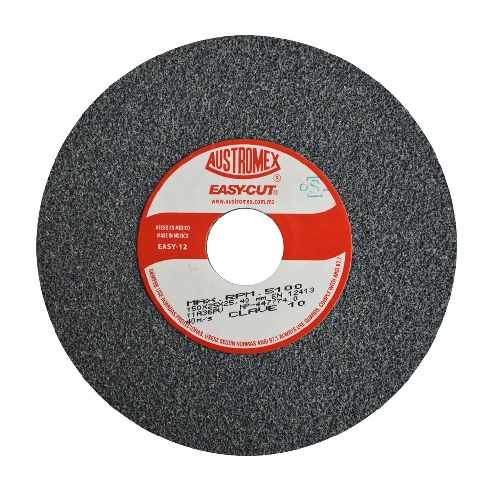 Rueda Abrasiva para esmerilar y afilar 150 x 25 x 25. 40 mm  Cod. 10