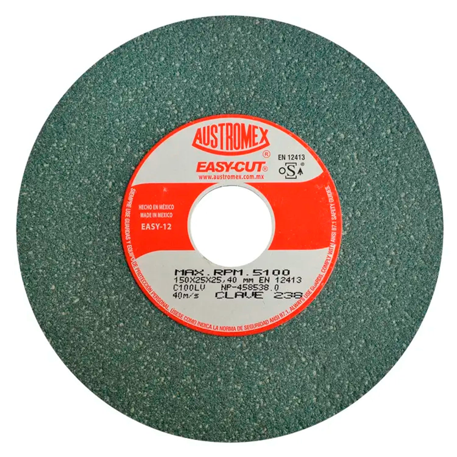 Rueda Abrasiva para esmerilar y afilar herramientas de corte de carburo de tungsteno de 150 x 25 x 25.4 mm Cod. 238