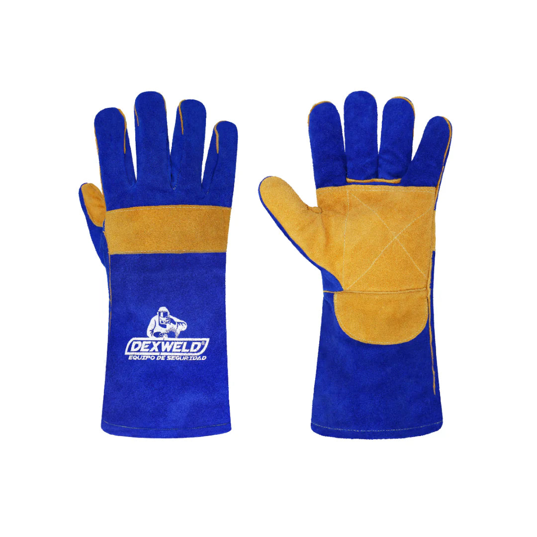 Guante Carnaza Azul Premium 14" AZUL-REF