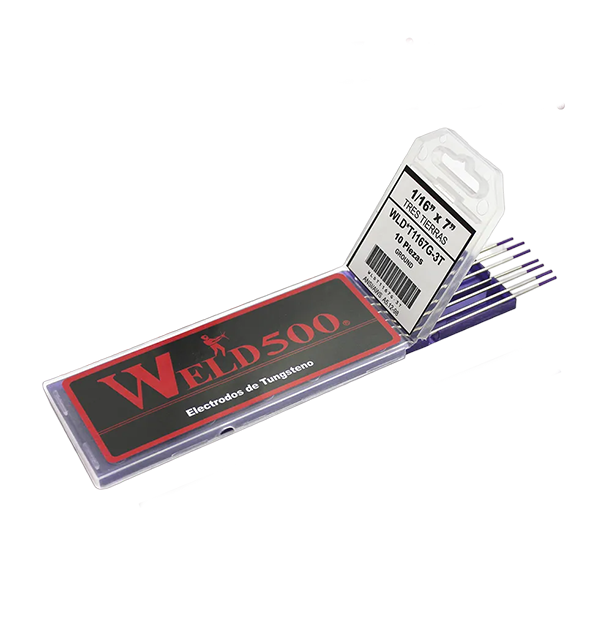 Tungsteno 1/8"X7" Morado WLDT187G-3T-