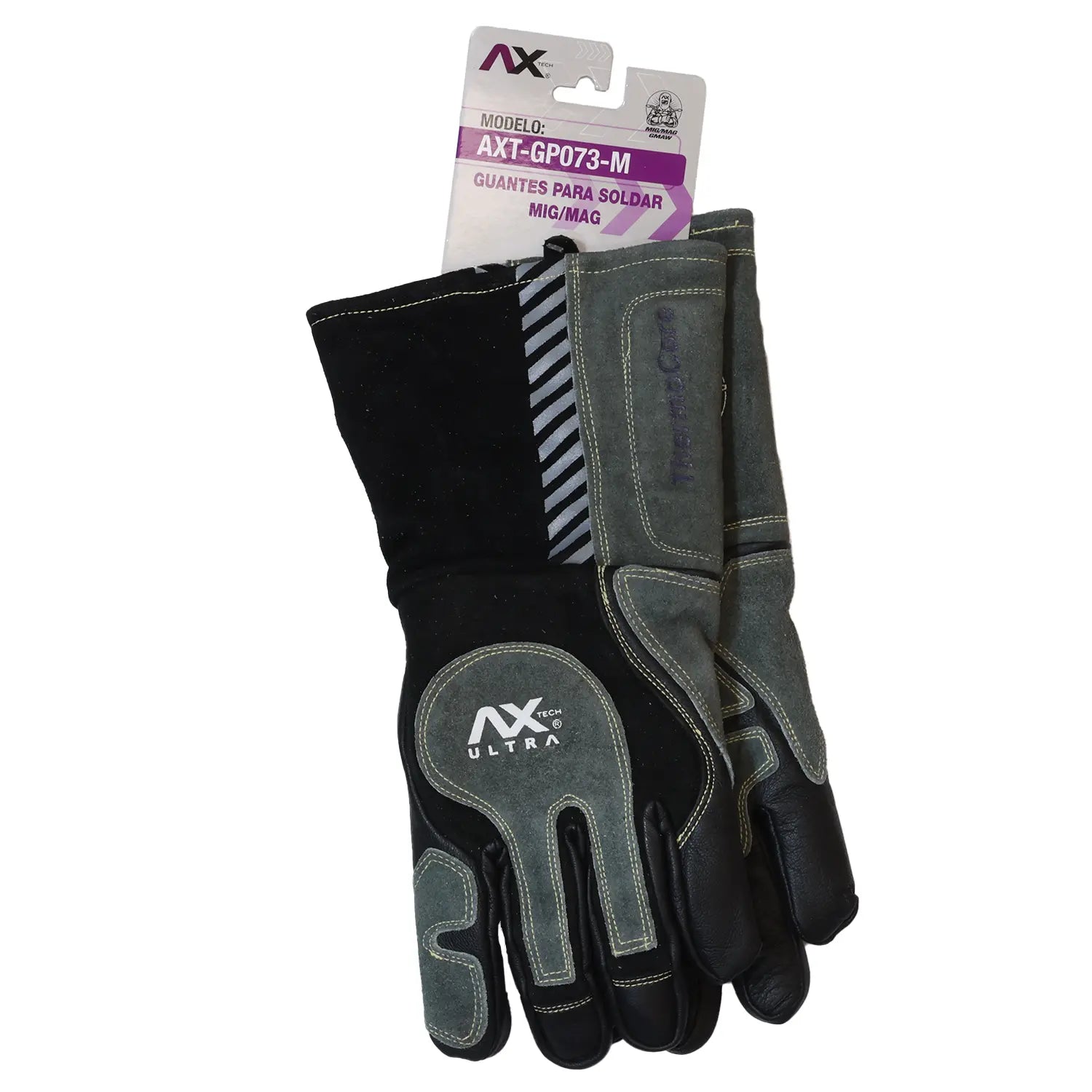 Guantes De Soldar Mig Fabricados En Piel Con Carnaza AXT-GP073-M