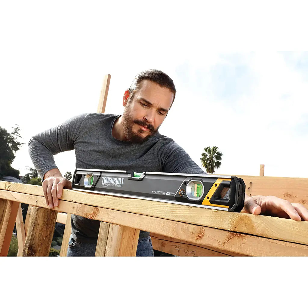 Nivel De Caja Magnético Con Luz 24" TB-H2-L-24LH-M