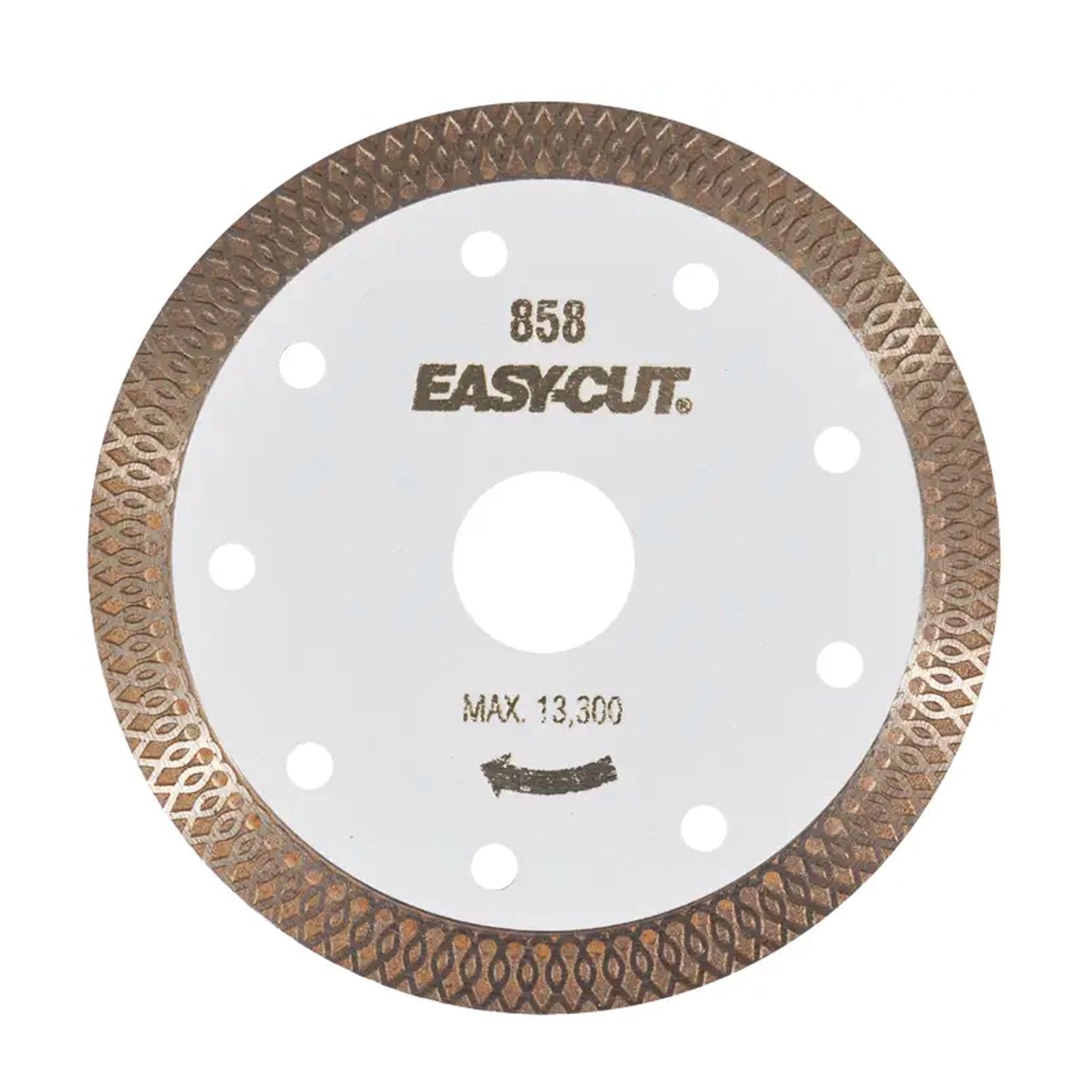 Disco de diamante turbo de 115 x 1.4 x 22.23 mm para corte de cuarcita y loseta dura. Cod. 858
