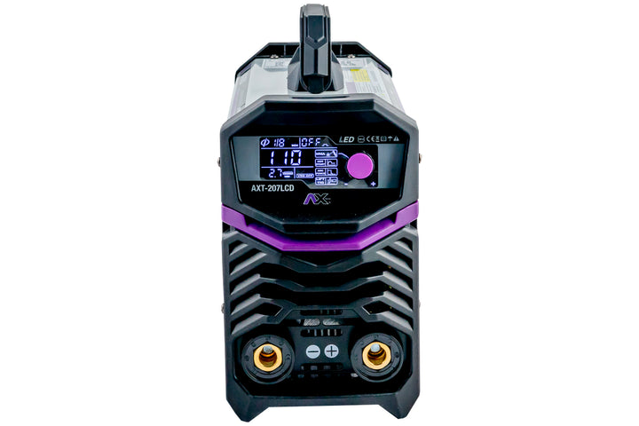 Combo AX Tech AXT-207LCD-C1: soldadora 200 A, careta, esmeriladora y escuadra — imagen 2