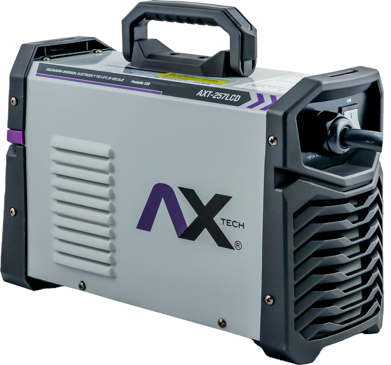 Combo AX Tech AXT-257LCD-C6: soldadora 250 A, mochila, careta, guantes y esmeriladora — imagen 6