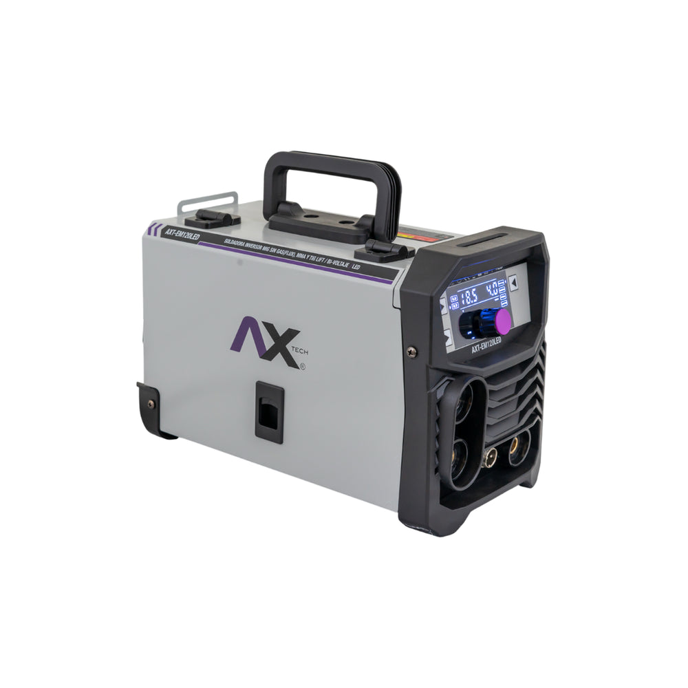 Soldadora inverter AX Tech AXT-EM120LED FLUX, MMA y TIG Lift 120 A — vista principal