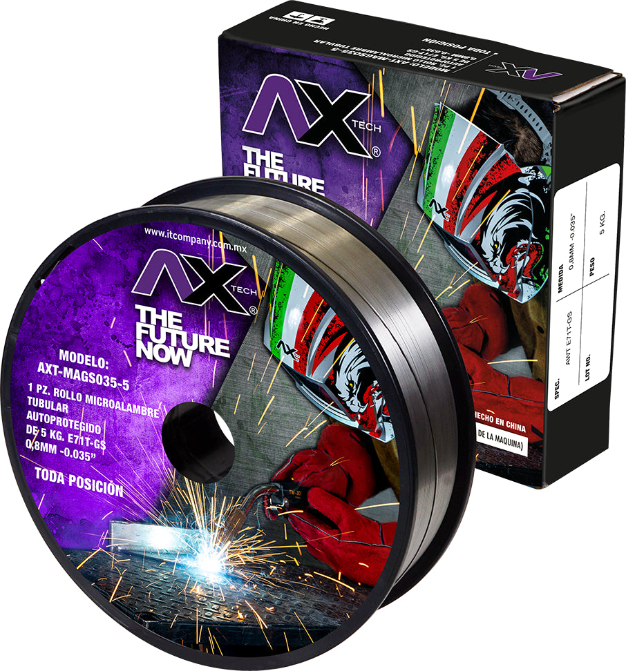 Microalambre Flux Core AX Tech E71T-GS 0.9 mm 5 kg — vista principal