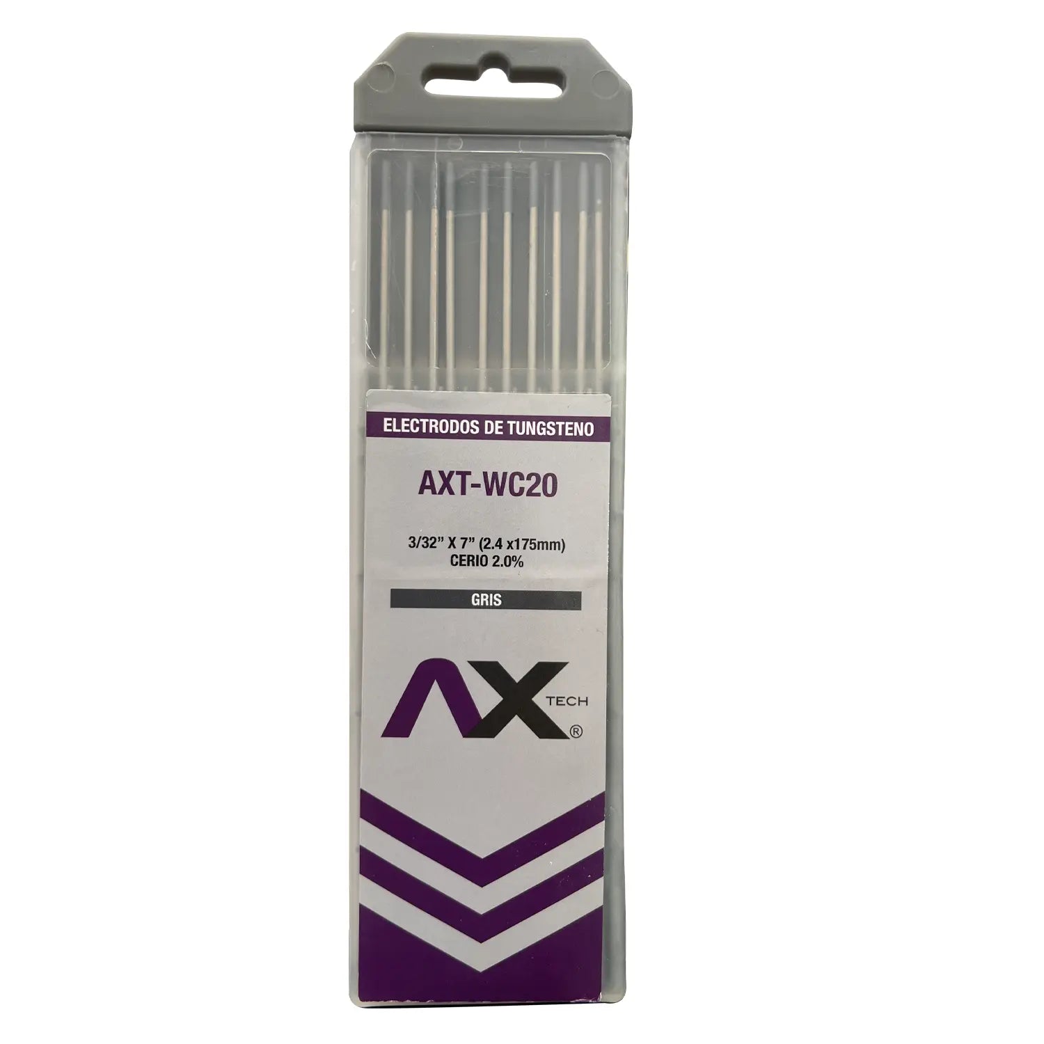 Tungstenos Cerio 2.0% Color Gris Usos Generales  3/32"X7"  AXT-WC20