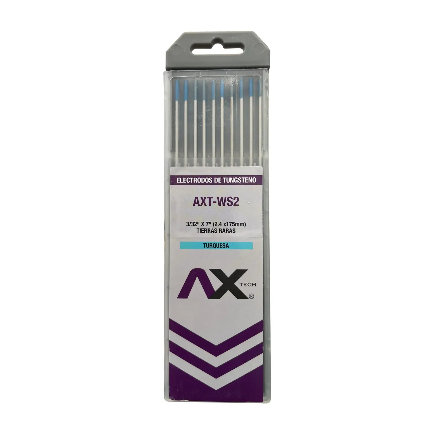 Tungstenos Tierras Raras Color Turquesa 3/32"X7" AXT-WS2