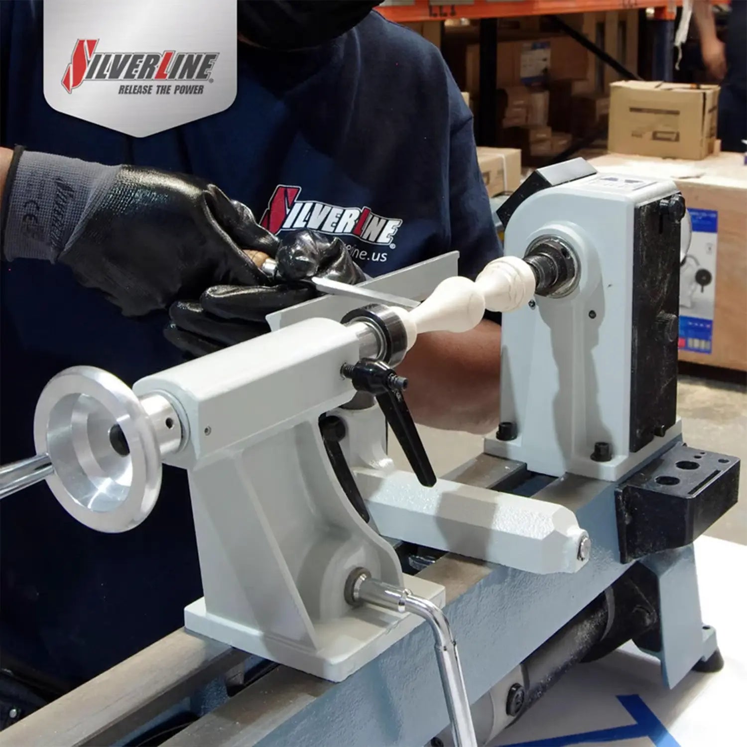 Torno de Banco para Madera de Velocidad Variable  DC-WL458N