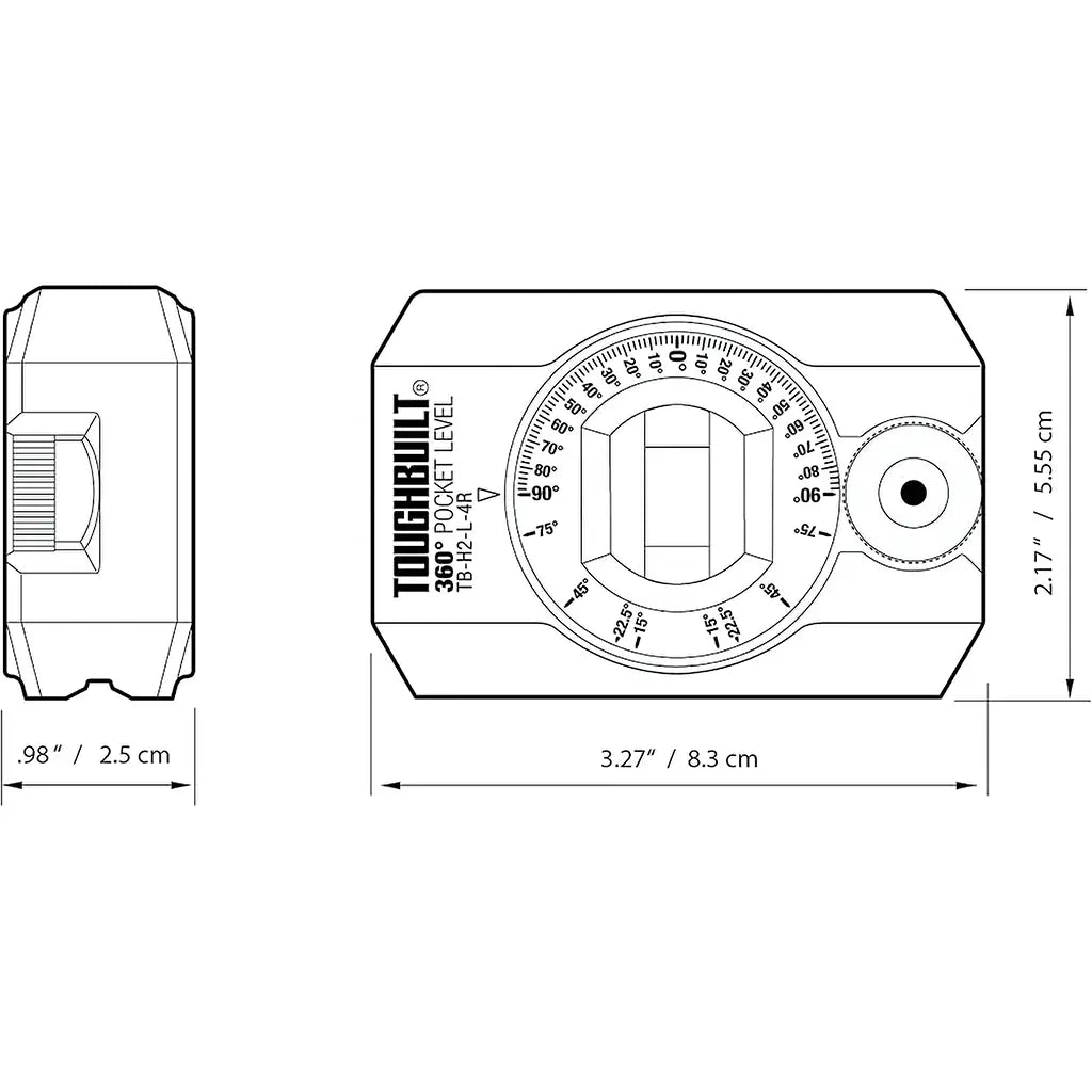 Nivel De Bolsillo 360 Grados TB-H2-L-4R