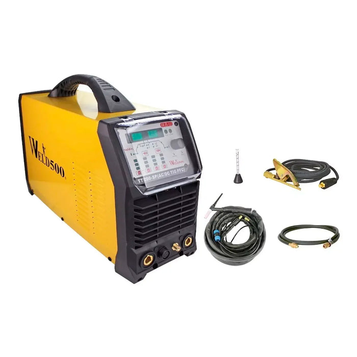 Máquina para soldar Weld500® tipo Inversor – Para Tig (GTAW) AC/DC pulsado y electrodo revestido (SMAW) – TT200-SP