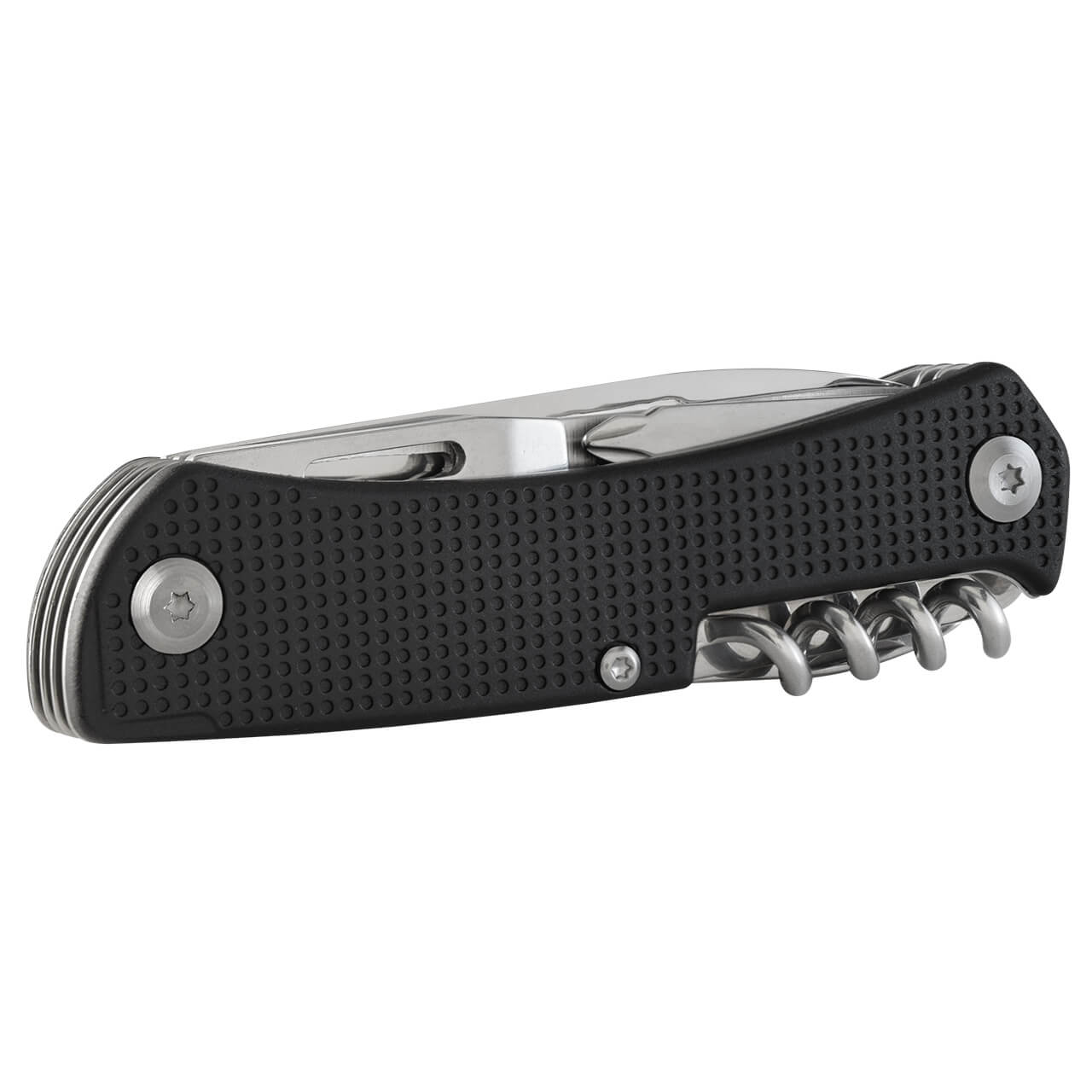Multiherramienta con 9 usos, mango ABS negro K900393