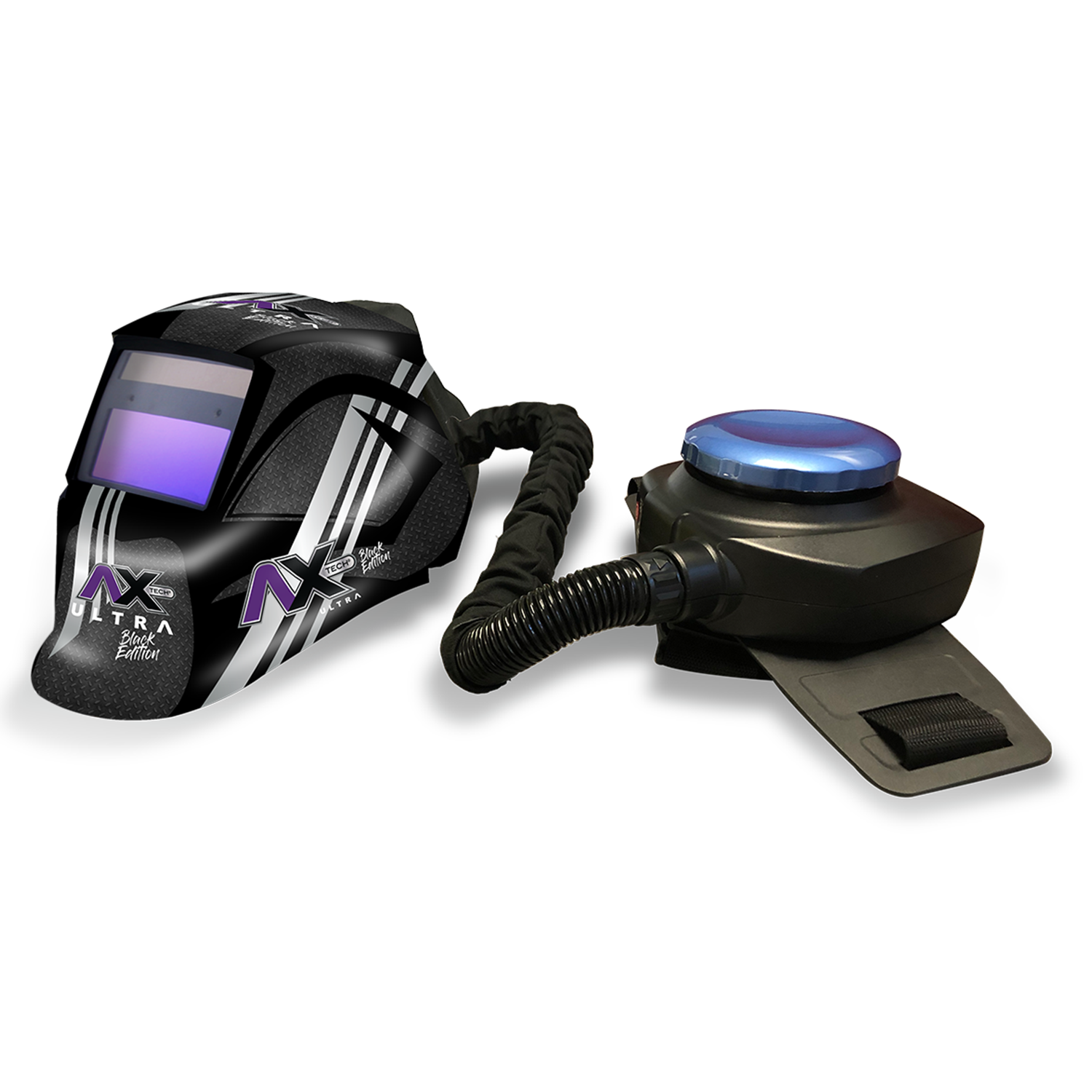 Careta Electronica Para Soldar S/ Var Con Extractor Y Filtro Purificador De Aire AXT-CEF1070